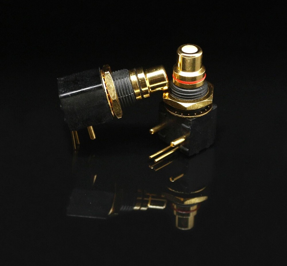 A Pair 24K Gold-plated RCA DAC Coaxial input and output PCB welding socket [C1]