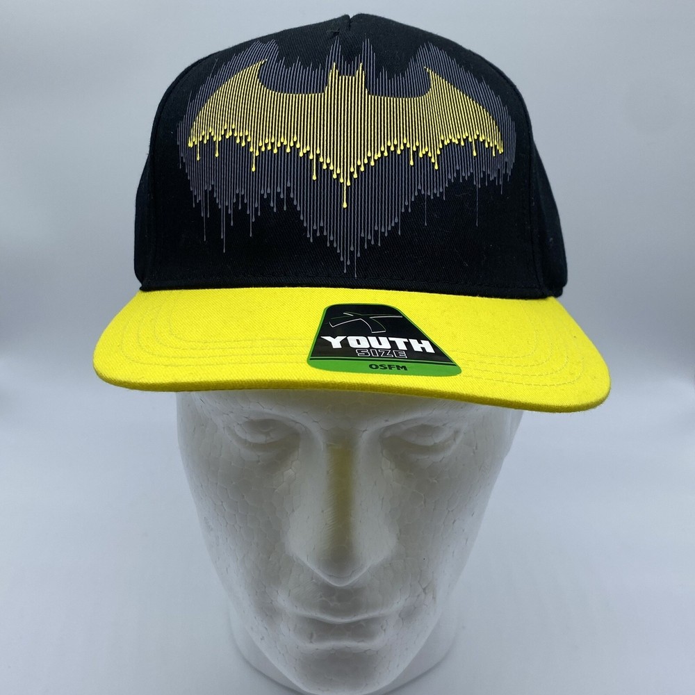🔥BATMAN Youth Hat Baseball Ball Cap Adjustable SNAPBACK Flat Billed DC Comics🔥