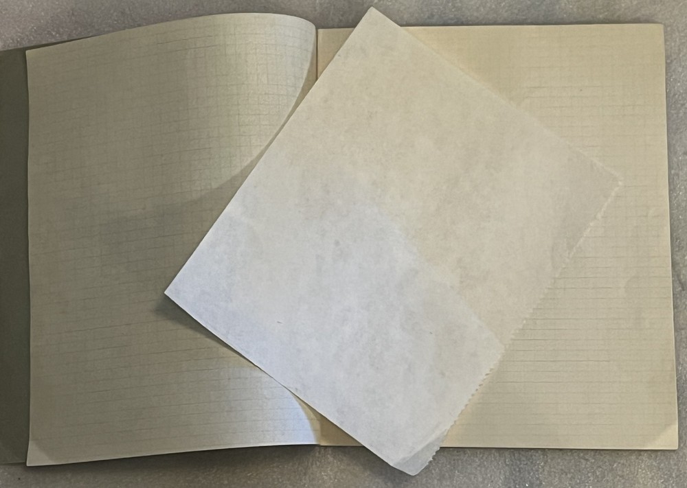 Vtg Soviet Russian Blank School 12 Sheets Notebook Notepad w/ Drying Tissue USSR