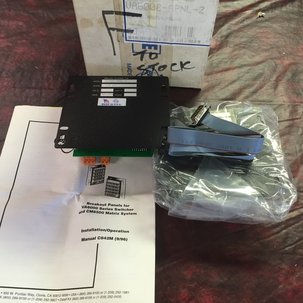 2 PCS. - PELCO VA6008-APNL -2 BREAKOUT PANELS