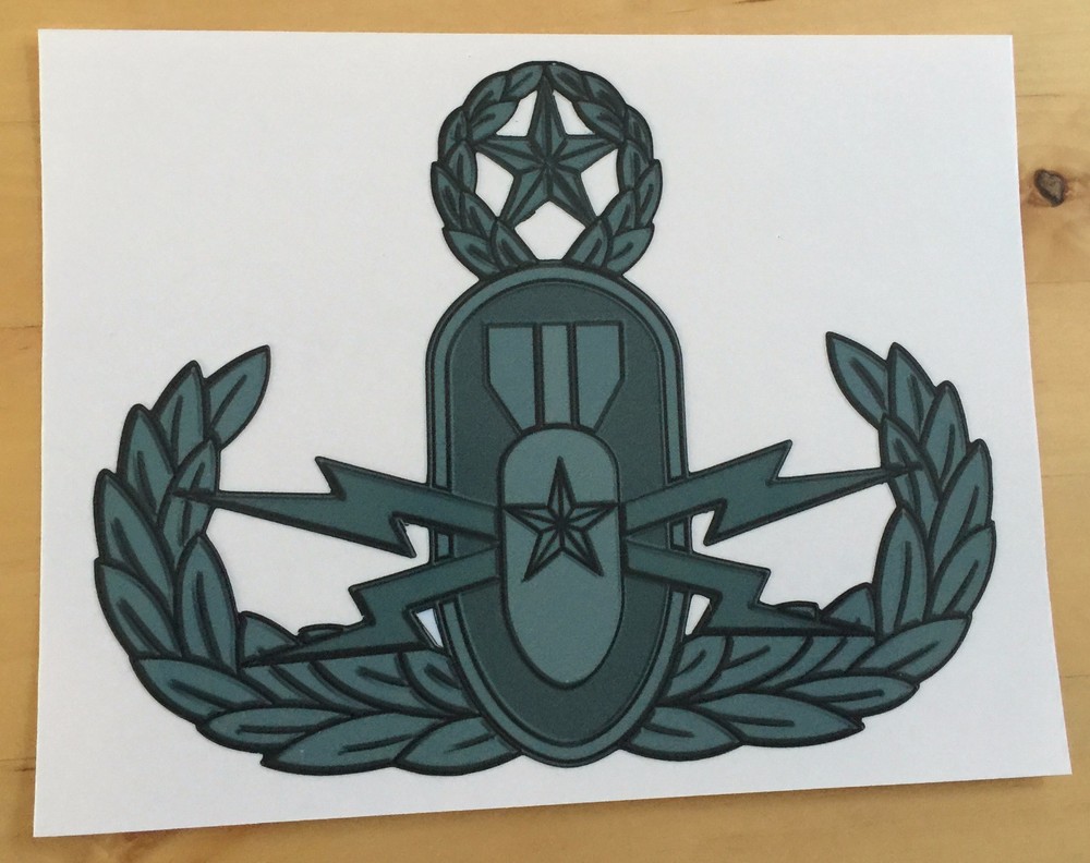 EOD - Explosive Ordnance Disposal Sticker 5x7 Gray