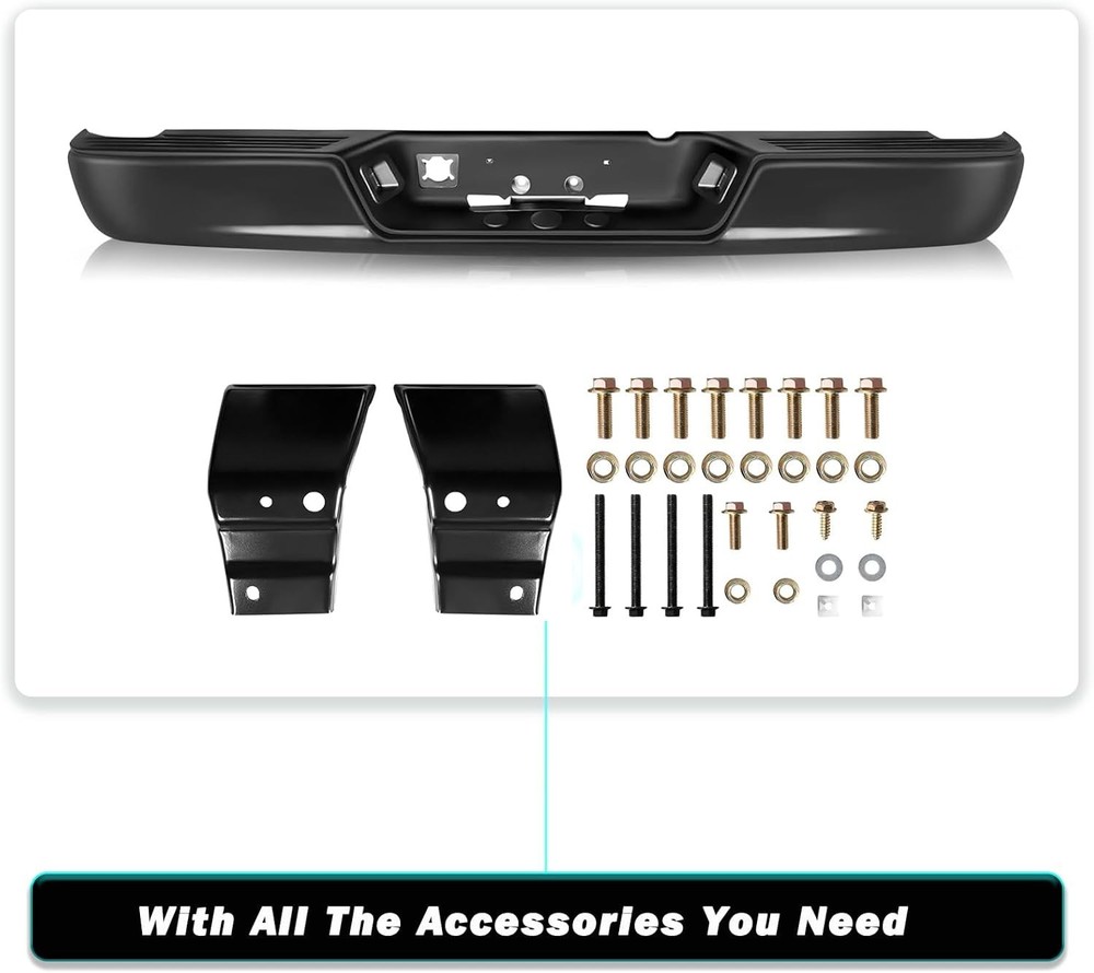 Rear Bumper Assembly Set Replacement for 2002-2008 Dodge Ram 1500/2003-2009 Dodg