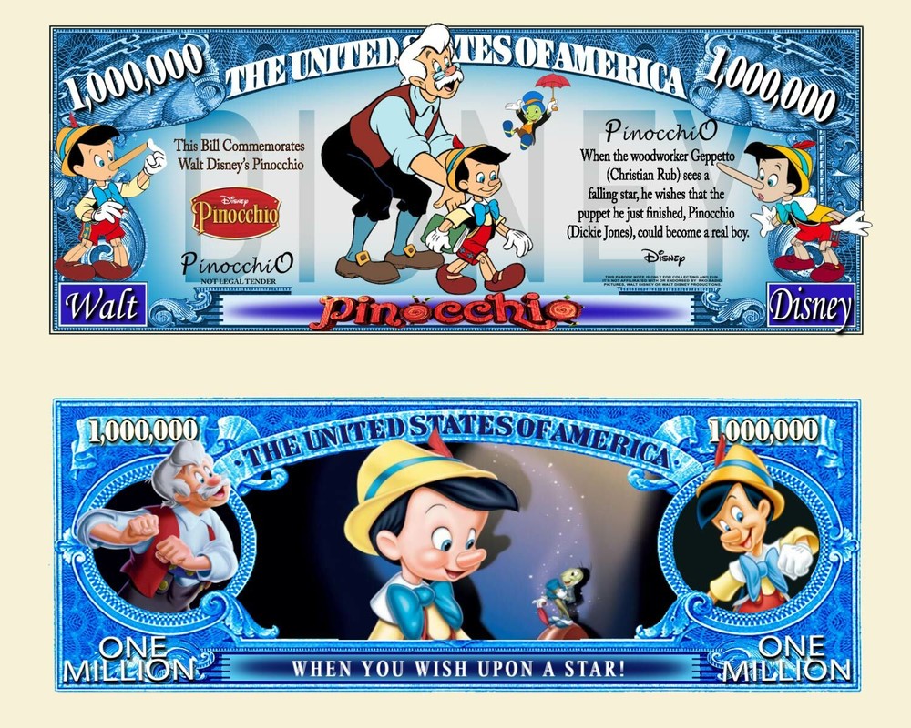 OUR PINOCCHIO NOVELTY NOTE (25 Bills)