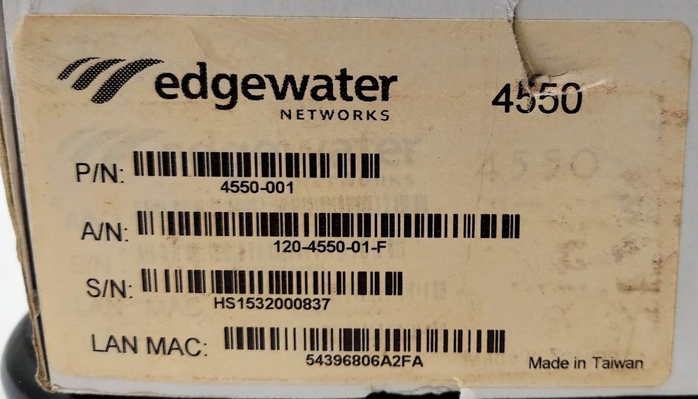 Edgewater Networks 4550 Series Network Services Gateway