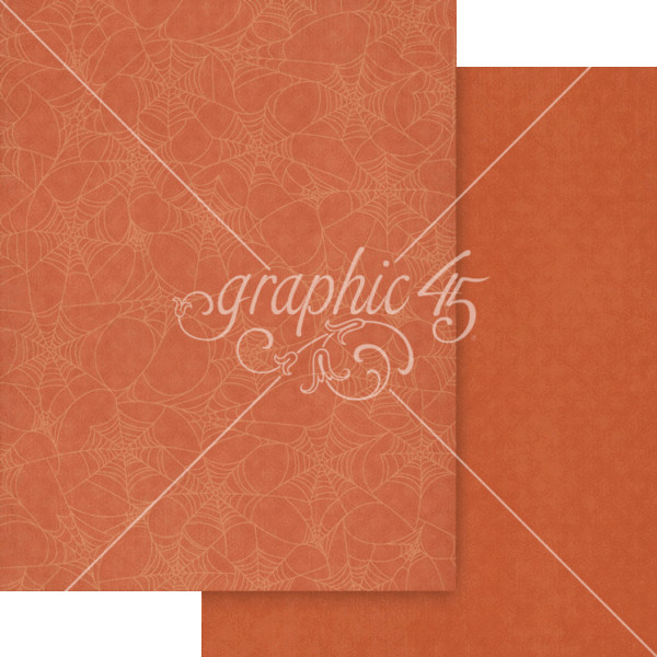 GRAPHIC 45 "GHOSTLY GREETINGS" 8.5 x 11 IN PATTERNS & SOLIDS PACK