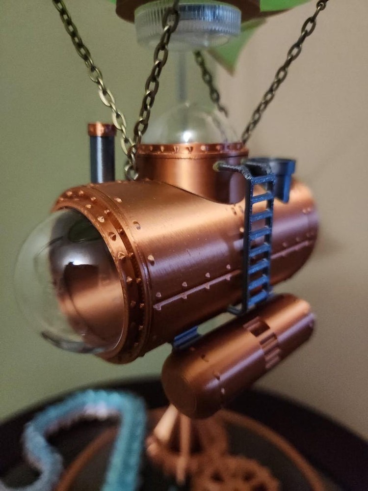 Steampunk Weekender Submarine Airship Lamp