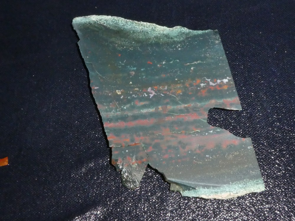 Fancy Jasper slab 4 1/4 " x 3 3/8" rough--cabbing-display- science projects