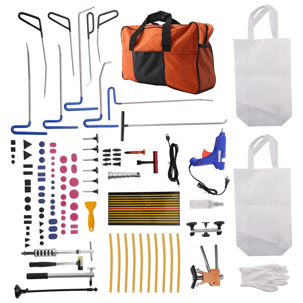 89pcs Paintless Dent Repair Kit Bridge Puller Slide Hammer Tool Bag