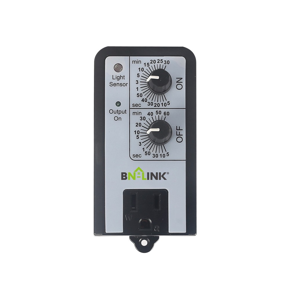 BN-LINK Mechanical Timer Repeatable W/ Light Sensor 24H ON OFF For Hydroponics