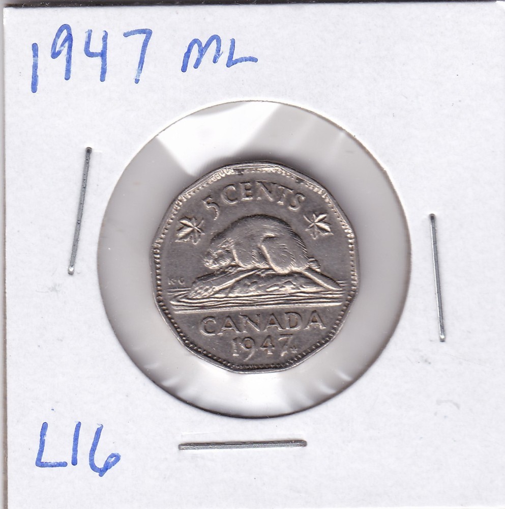 1947 Canada 5 Cents ML L16