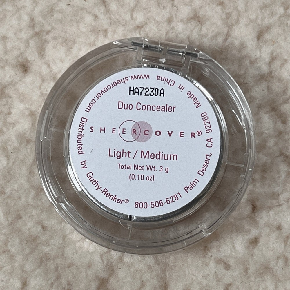Sheer Cover Duo Concealer LIGHT / MEDIUM 3 g Full Size ~ Sealed