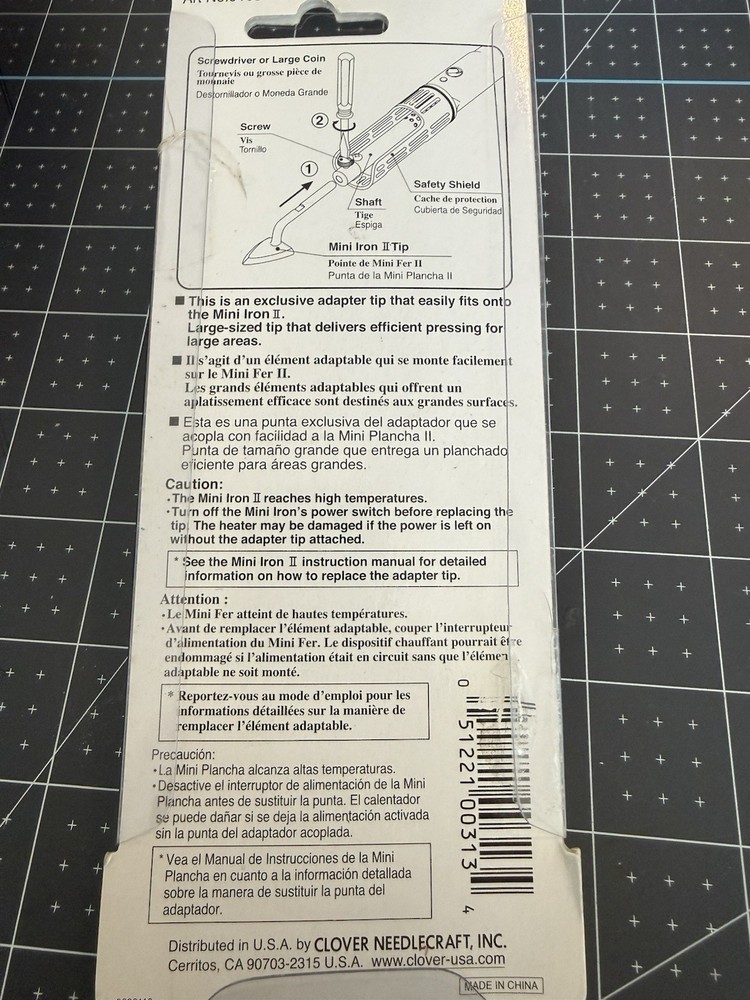 Clover Mini Iron II "The Adapter" Tip-Large