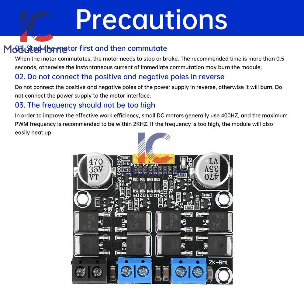 DC 3-18V 10A PWM DC Motor Speed Controller, Forward/ Reverse Motor Driver Module