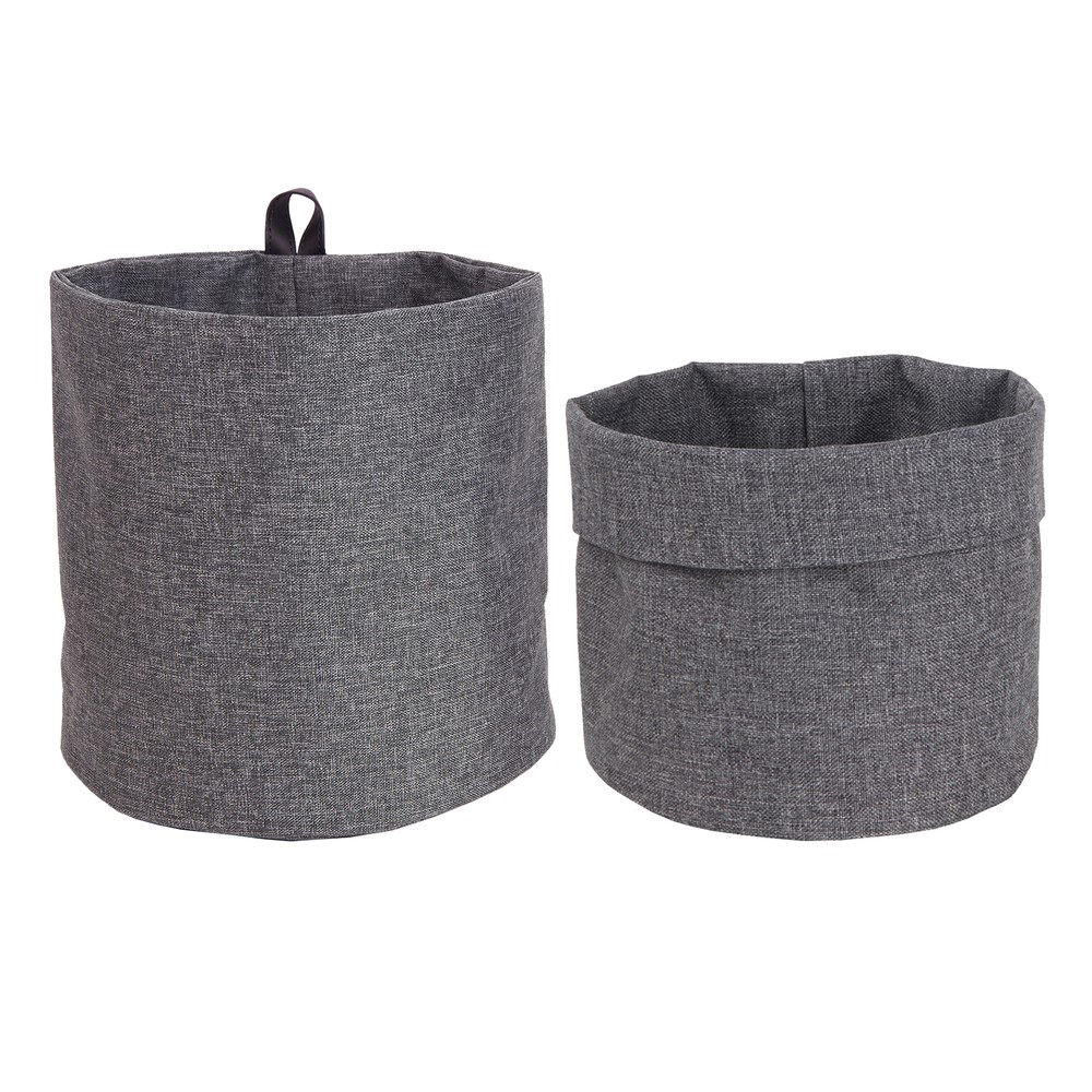 Bigso Soft Hang Around Hanging Storage Basket | Small | Grey