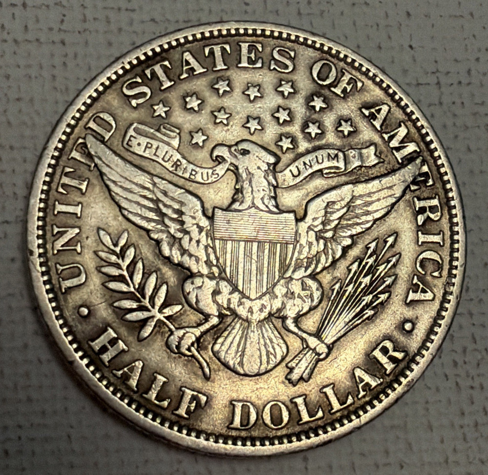 1909 BARBER HALF DOLLAR - XF DETAILS