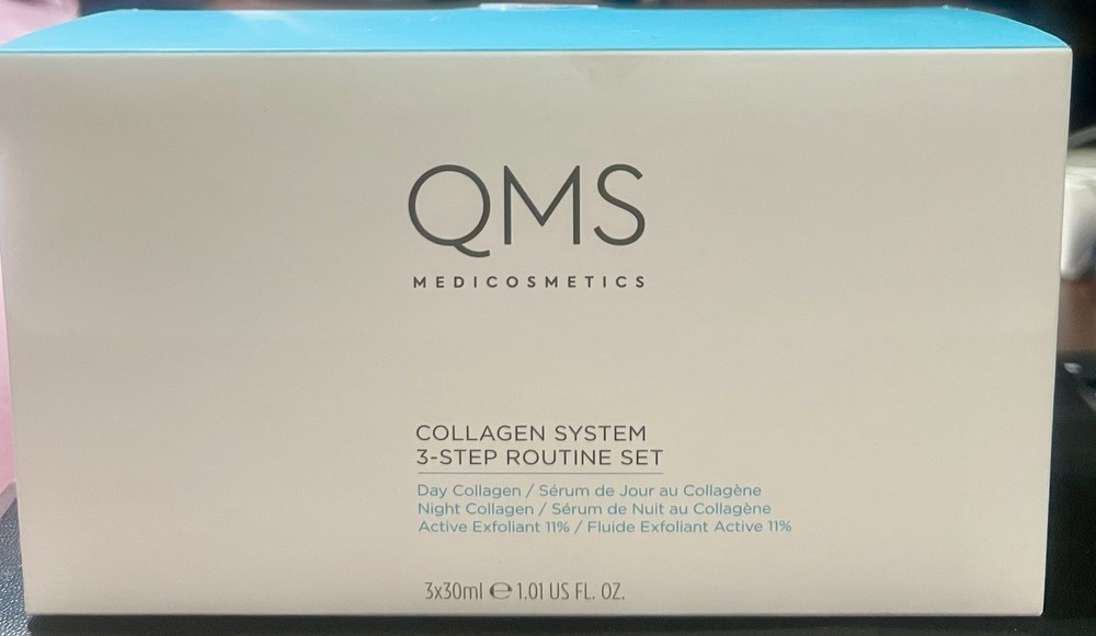 QMS Medicosmetics Collagen System 3-Step Routine Set 3x30ml Made Germany Kit