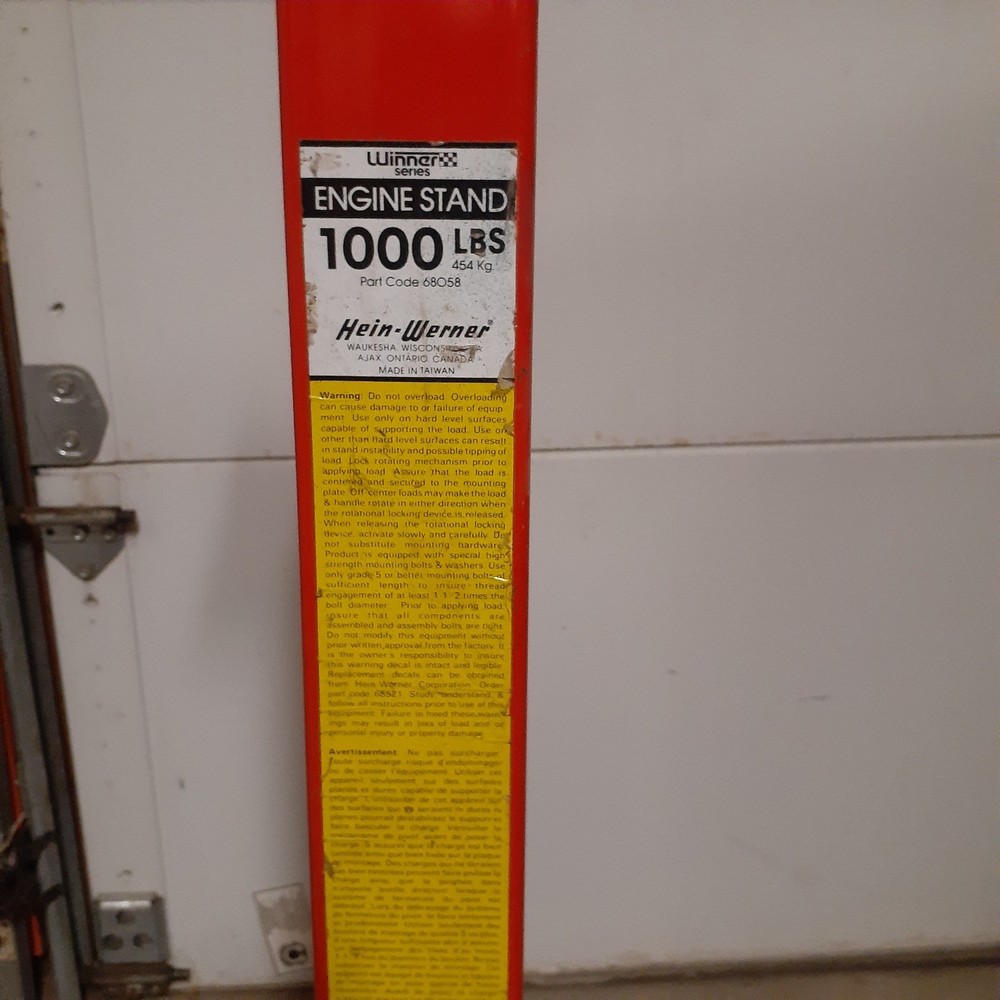 Hein Werner Engine Stand 1000 Lbs Capacity