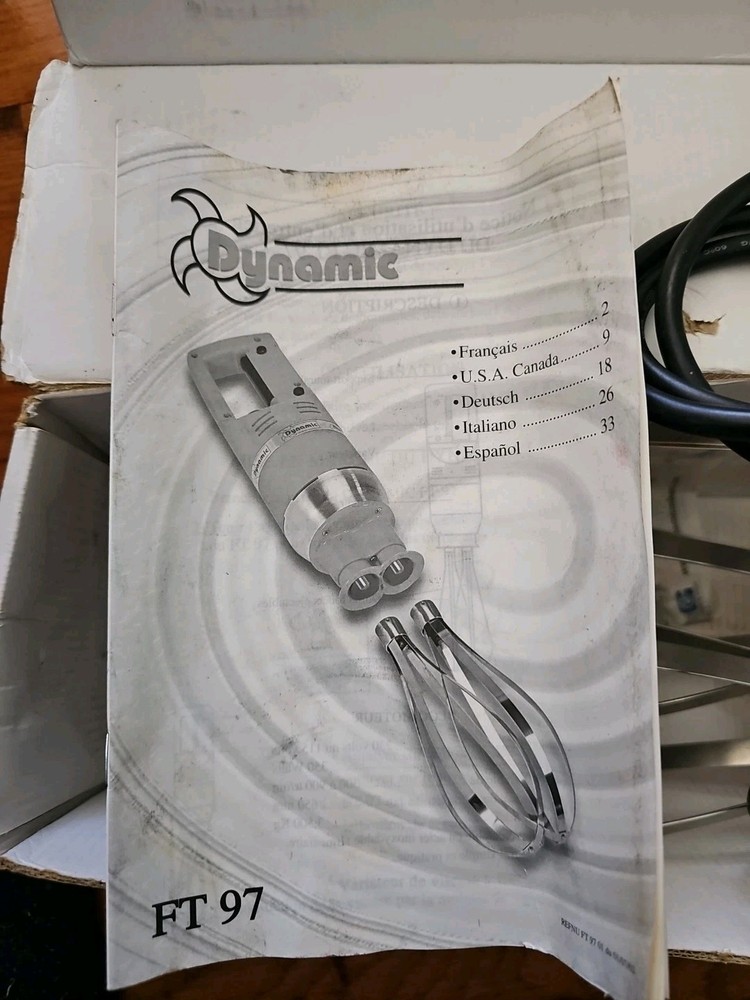 Dynamic FT 97 hand mixer .NEW OPEN BOX