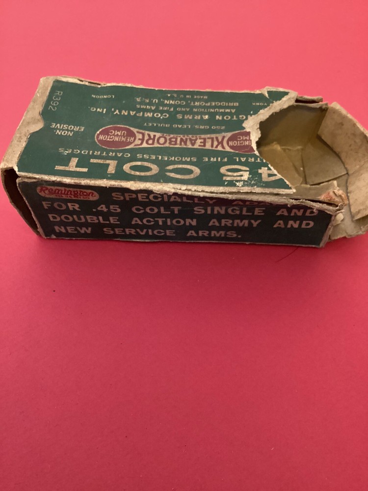 EMPTY Ammo Box REMINGTON KLEANBORE 45 Colt