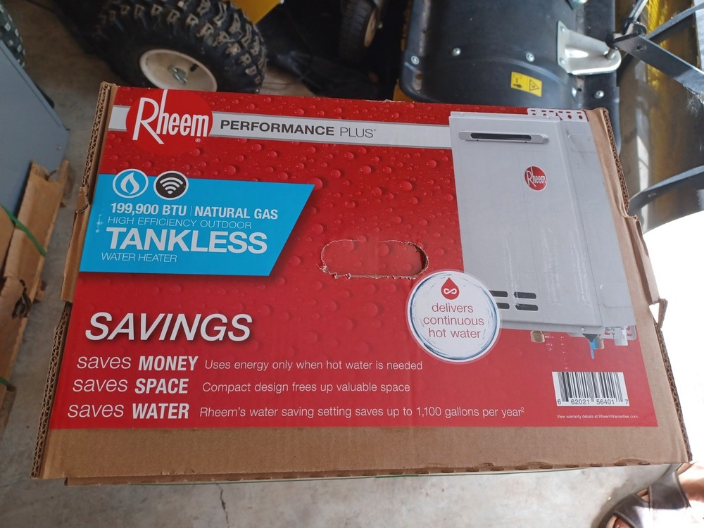 Rheem Performance Plus 9.5 GPM Outdoor Natural Gas Tankless Water Heat