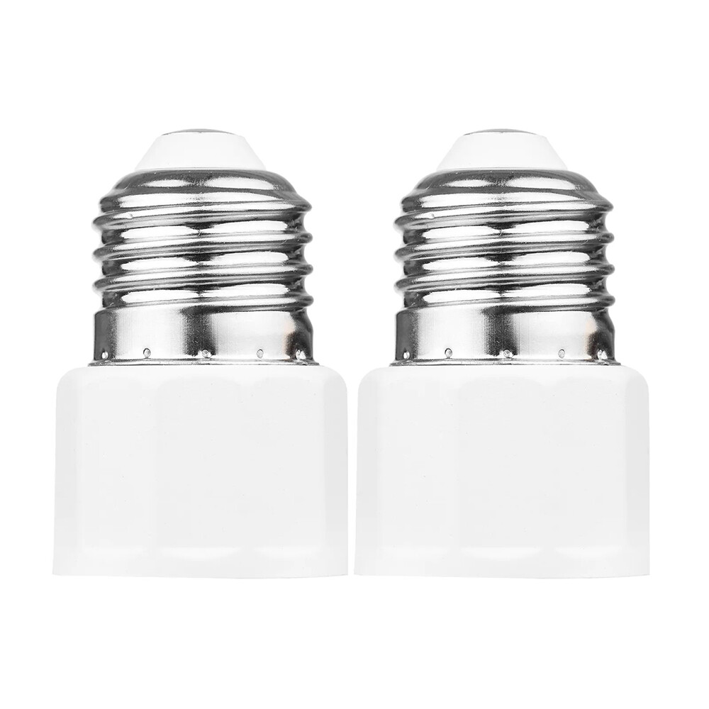 2 Pack E26/E27 2/3 Prong Light Socket to Plug Adapter Polarized Screw in Outlet
