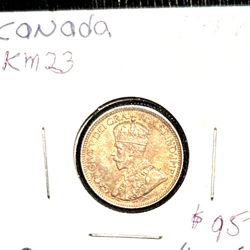 Canada 1917 ten cents KM 23 unc