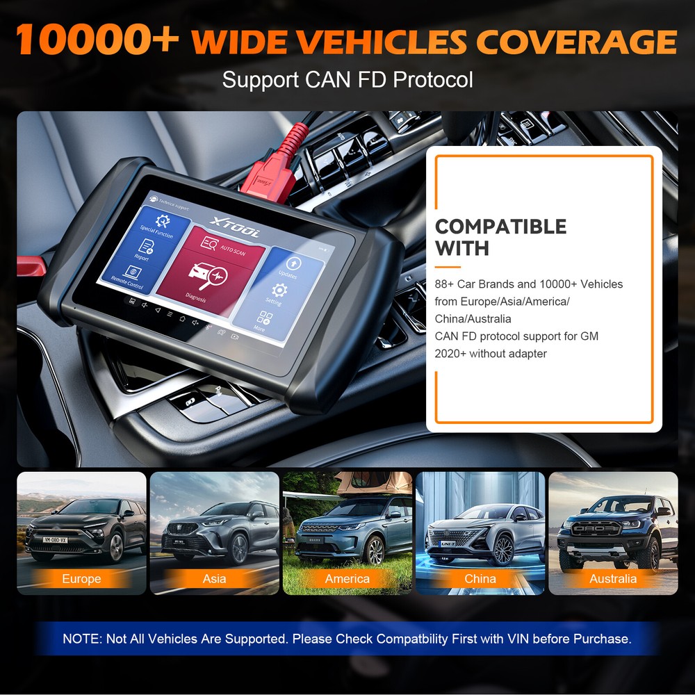 XTOOL IP616 Auto Scanner Full System Diagnostic Tool Key Programmer Free Update