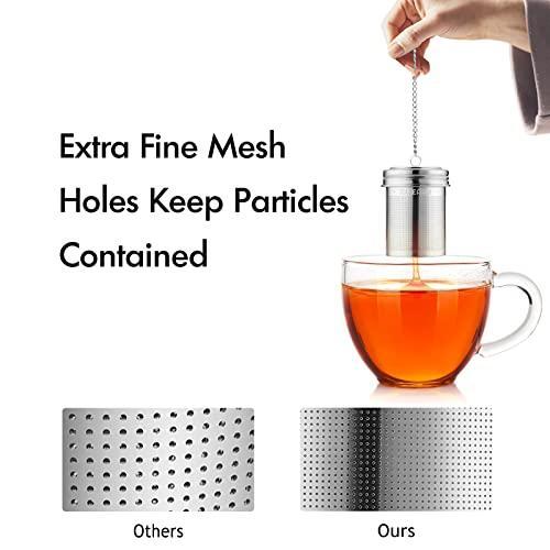 House Again 2 Pack Tea Infuser, Extra Fine Mesh Tea Infusers for Loose Tea, 18/8