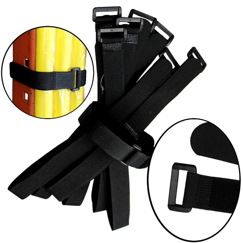 30 Quantity Durable Hook and & Loop Reusable Cable Tie Down Straps Kit 20 inch