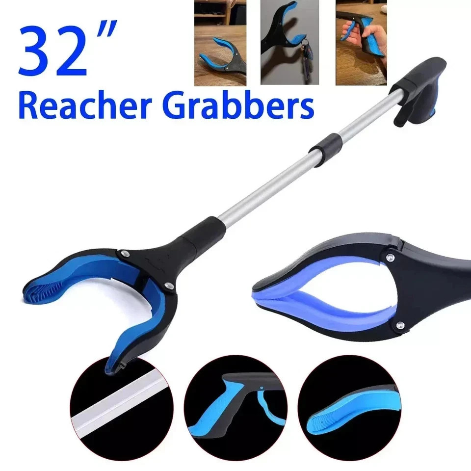 32"Grabber Pick Up Tool Extended Garbage Reaching Stick Trash Picker Folding