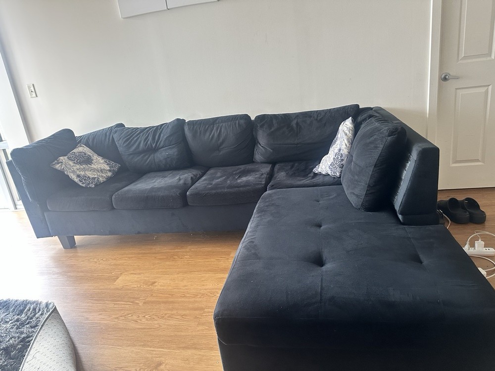 Large Black Couch