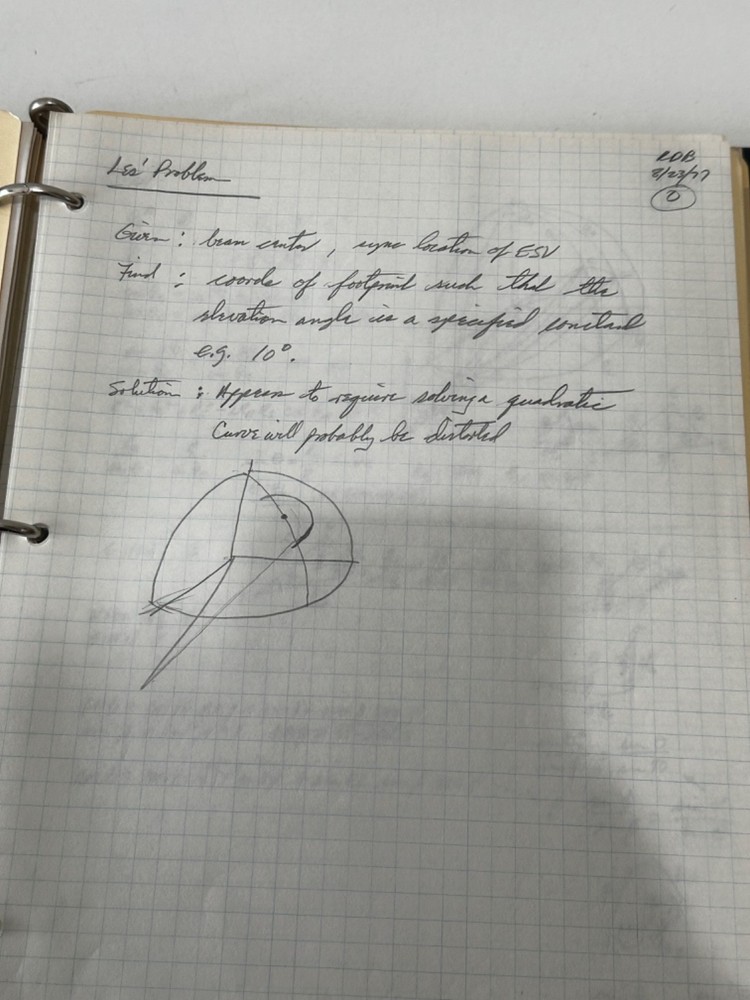 Satellite Tracking Antenna Trajectory Calculation Ephemera HP 9820 Program Notes