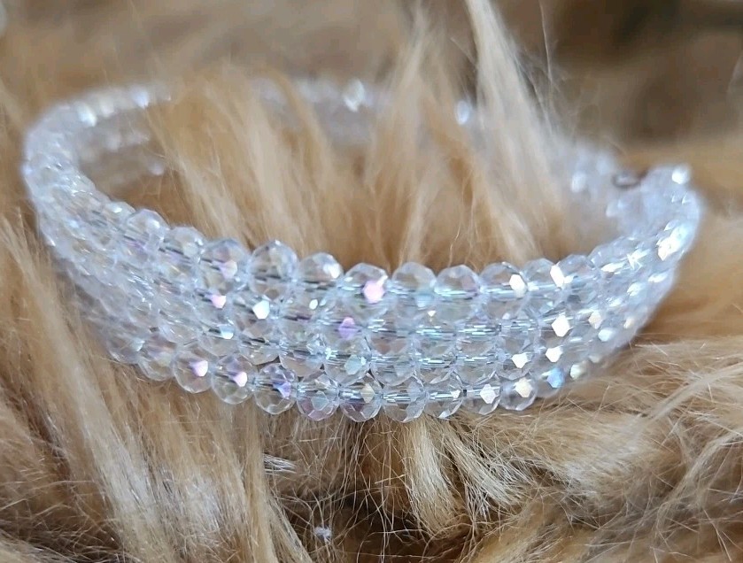 Handcrafted Multi-Wrap (4) Memory Crystal Wire Bracelet