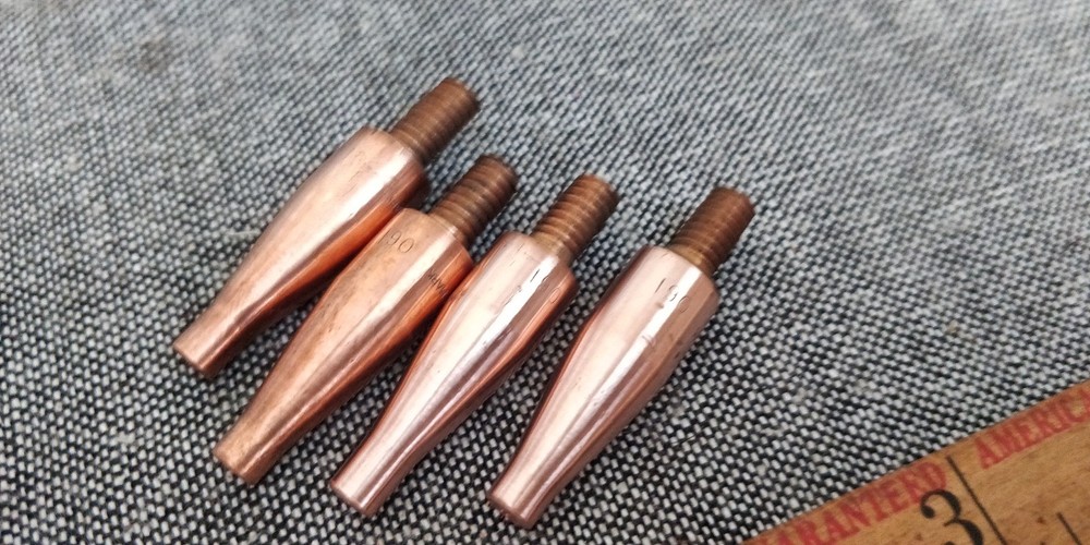 LINDE 4 pack Torch Tip Contact Tip, Wire Size .061" 12-24 thread