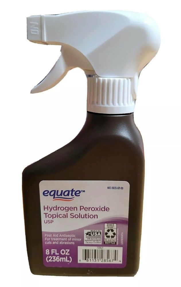 Equate 3% Hydrogen Peroxide Liquid SPRAY Antiseptic, 8 fl. oz. PACK