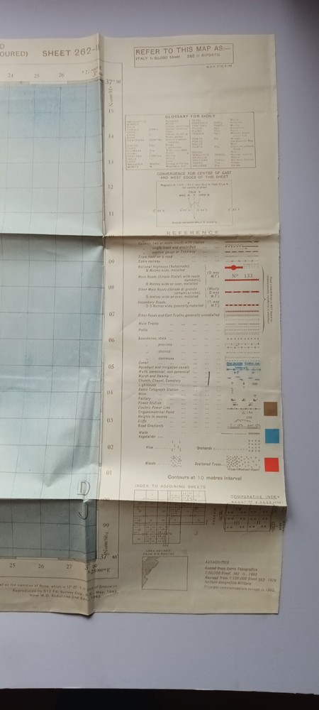 Ww2 Sicily Husky Operation Original 1943 Riposto Map