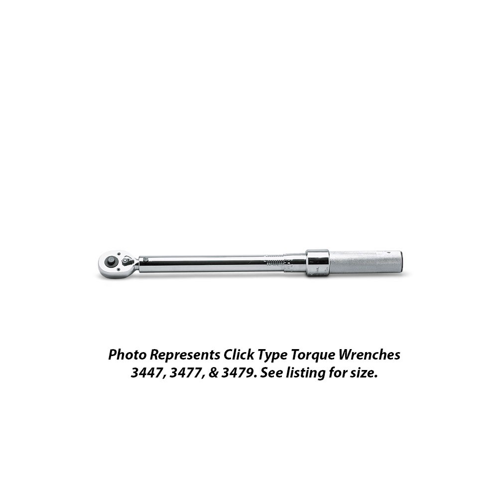 Wright Tool 3447 3/8-Inch Drive Adjustable Torque Wrench 5-75' Lbs.