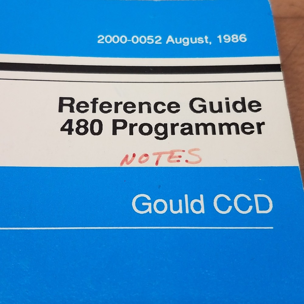 Gould 2000-0052 480 Programmer reference guide - USED