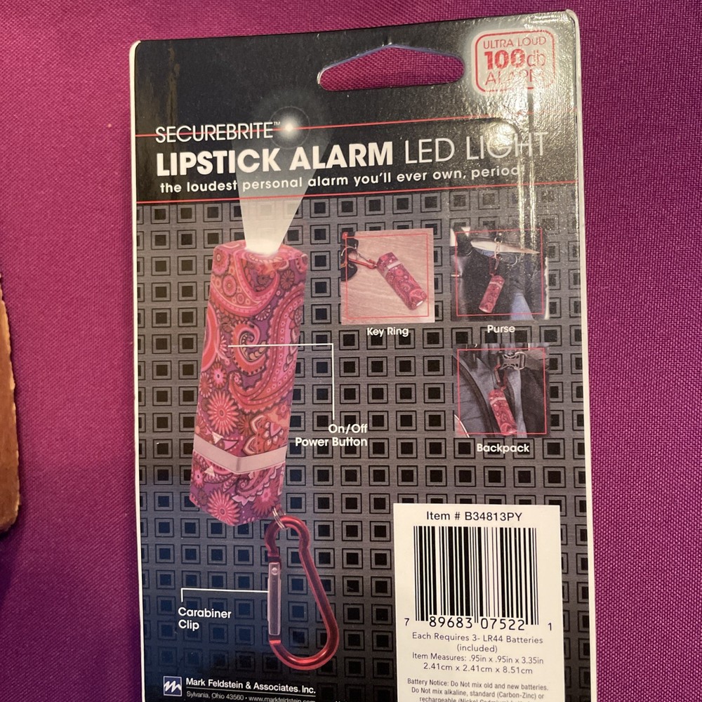 Securebrite Lipstick Alarm LED Light