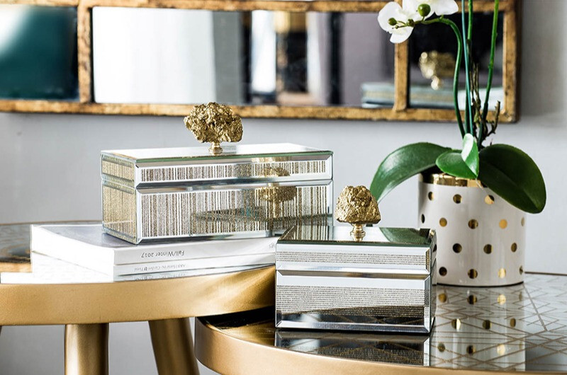 Glamorous Striped Decorative Box - Large