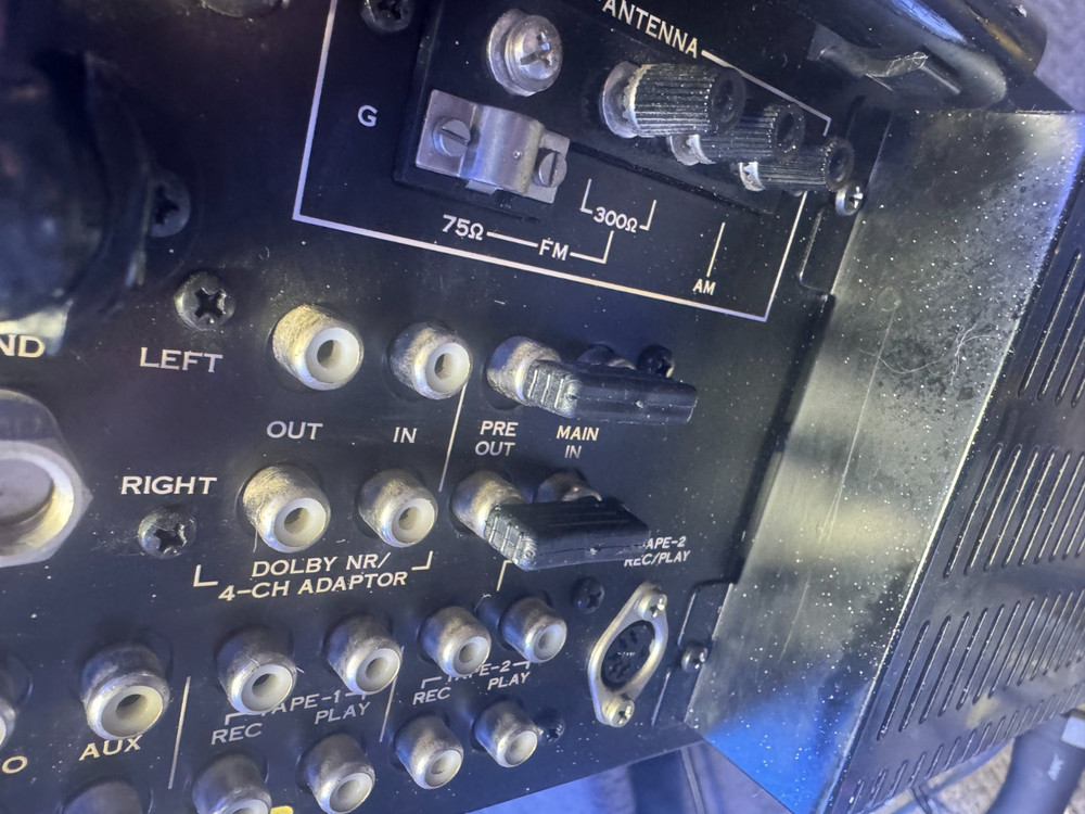 Vintage Sansui 990 receiver back panel input- output short plugs .