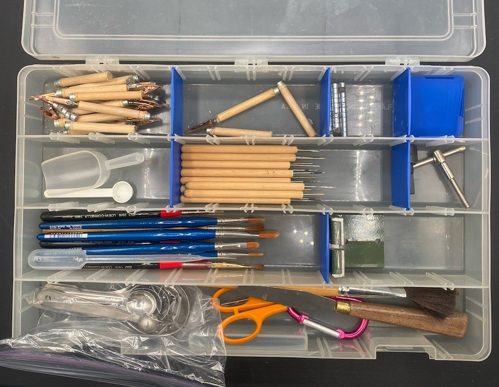Assorted Modeling Tool Kit Brushes, Picks, Holders With Magnets And More A6