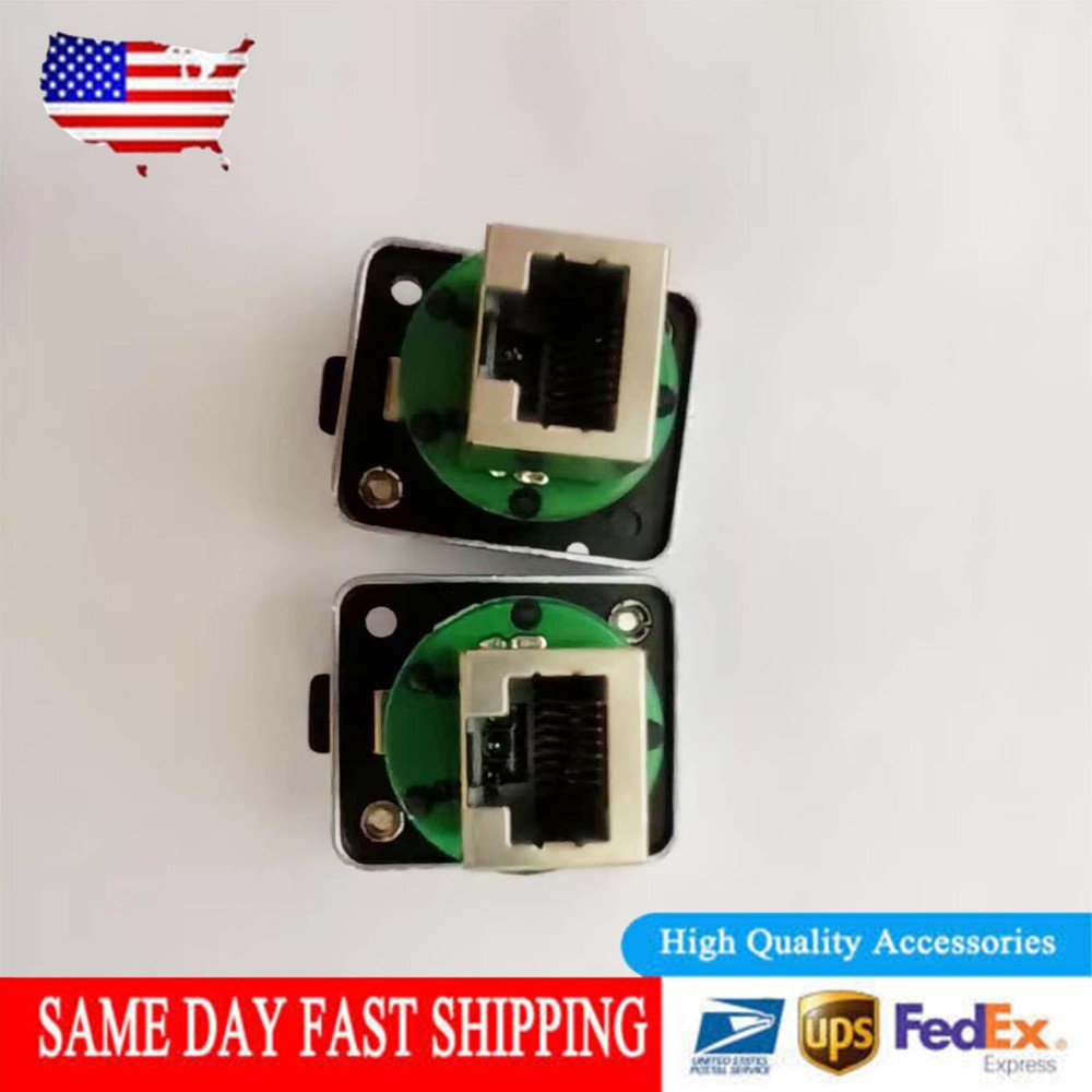 2x CAT5/6 RJ45 Feed-through Ethercon Chassis Panel Mount RJ45 Connector System