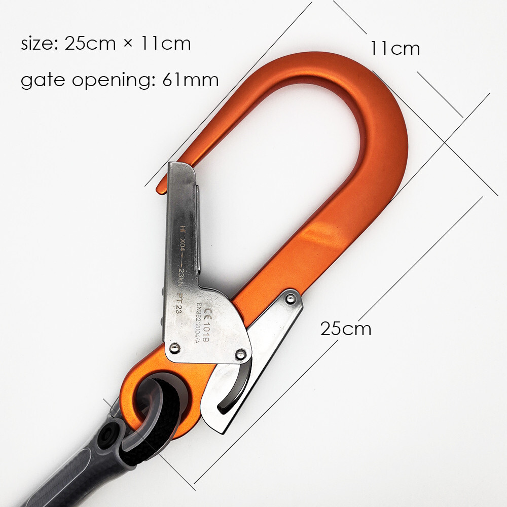 Work Positioning Lanyard 12mm Rope Adjustable Tree Tower Climbing Fall Arrest
