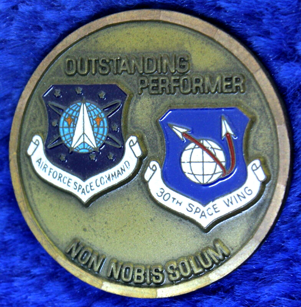 USAF 30th Space Wing Space Command Outstanding Performer Challenge Coin C-16