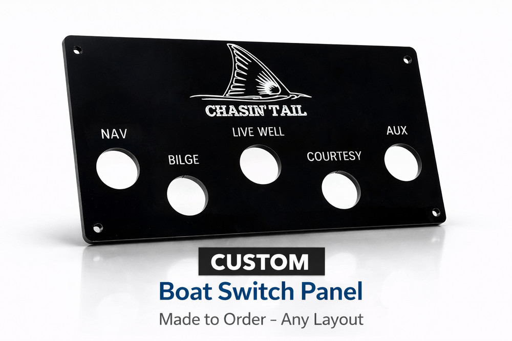 3 x 8 Black Glossy Acrylic Panel with Logo