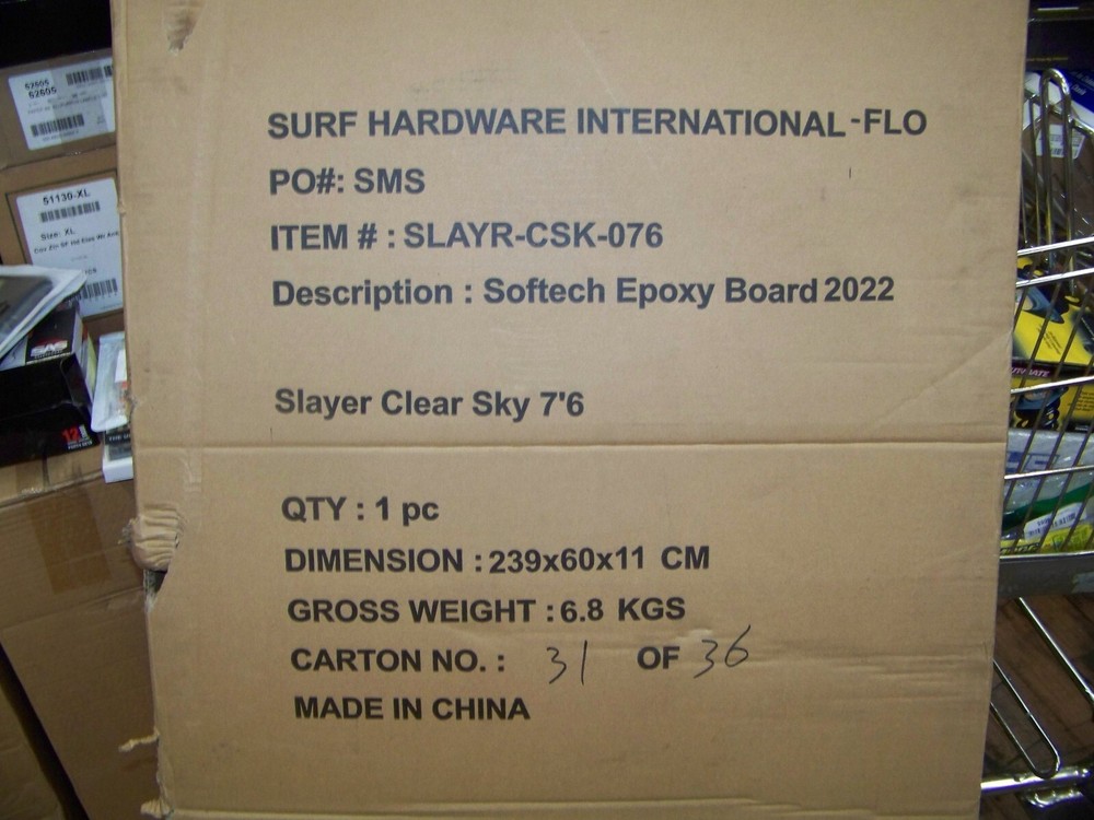 Surf Hardware International Flo Softech Epoxy Board 2022 Slayer Clear Sky 7'6"