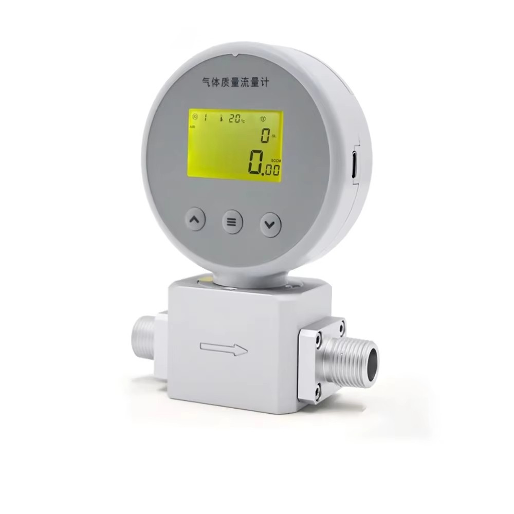 Digital Micro Gas Mass Flow Meter 300L/MIN for Compressed Air, Nitrogen & Oxygen