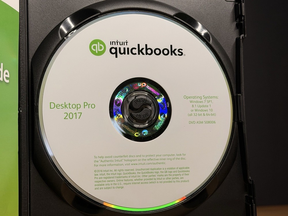 Quickbooks Desktop Pro 2017 Windows Accounting Retail -NO SUBSCRIPT10N- TESTED