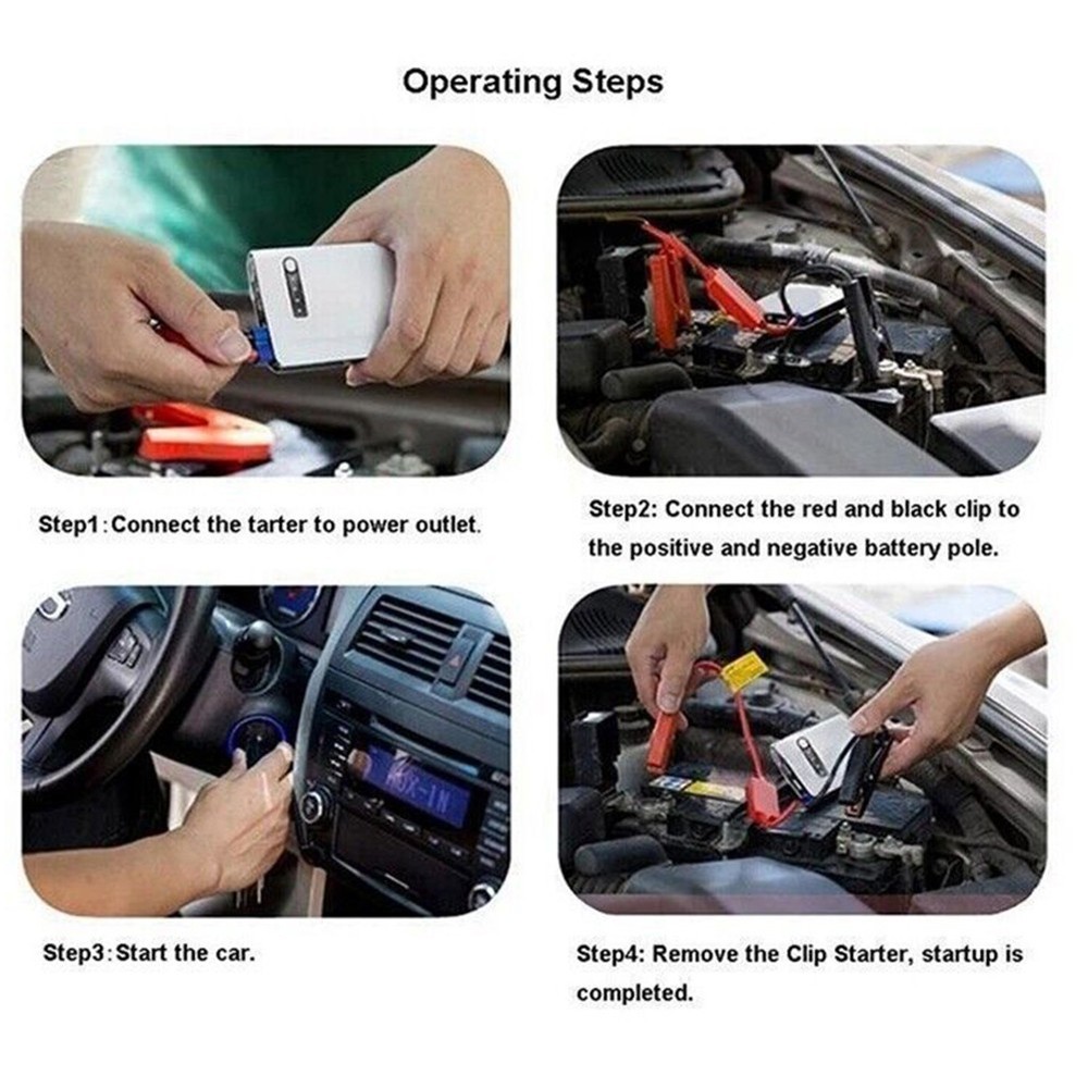 Practical To Use Jump Starter Cable Replacement 12V 300A Starting Current